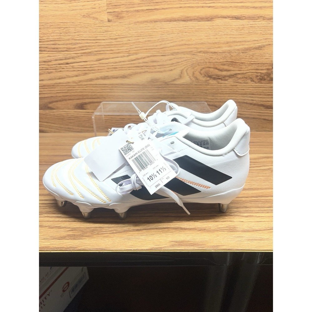 Men's adidas Kakari Elite (SG) Soft Ground Rugby White Cleats JP8800 Size 10.5 - Picture 1 of 12